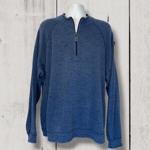 Tommy Bahama Men’s Quarter Zip Pullover Sweater Blue Marlin Logo XL